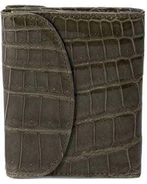 Kwanpen Portefeuille À Effet Peau De Crocodile - Green