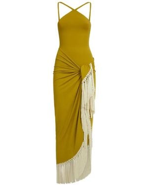 Taller Marmo Hera Artisana Fringed Swimsuit - Metallic