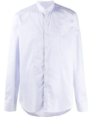 Dell'Oglio Mandarin Collar Cotton Shirt - White