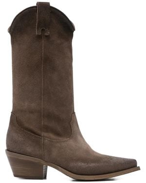 METISSE Stiefel mit spitzer Kappe - Braun