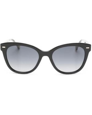 Carolina Herrera Round-Frame Tortoiseshell-Effect Sunglasses - Grey