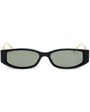 Linda Farrow Susie Geometric-Frame Sunglasses - Black