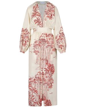 Johanna Ortiz Andar Aventurero Midi Dress - Pink