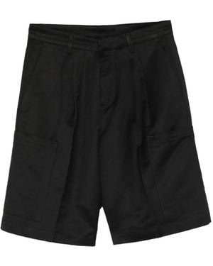 Costumein Pleated Cargo Shorts - Black