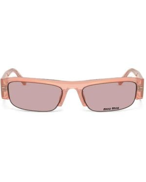 Miu Miu Rectangle-Frame Sunglasses - Pink