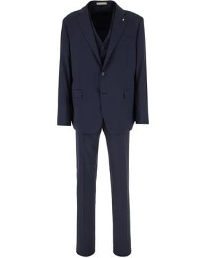 Corneliani Conjunto de tres con botones - Azul