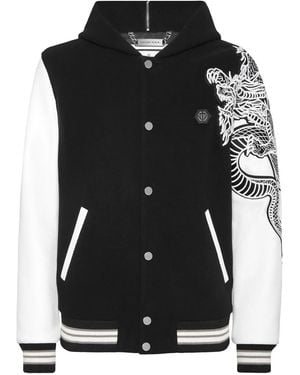 Philipp Plein Monogram Bomber Jacket - Black