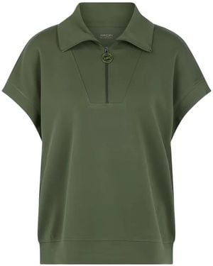 Marc Cain Zip-Up Polo Shirt - Green