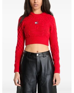 Tommy Hilfiger ケーブルニット セーター - レッド