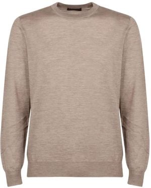 Slowear Crew-Neck Cotton Jumper - Brown