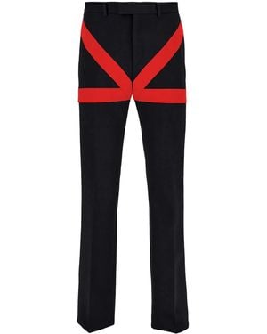 Ferragamo Contrast Insert Trousers - Black