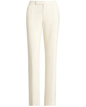 Ralph Lauren Pressed-Crease Wool Trousers - White