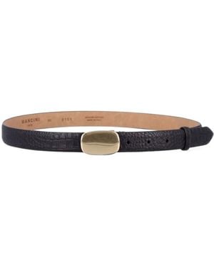 Mancini 1979 Croc-Effect Leather Belt - White