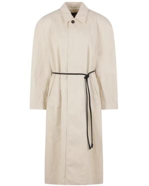 Ter Et Bantine Single-breasted belted coat - Weiß