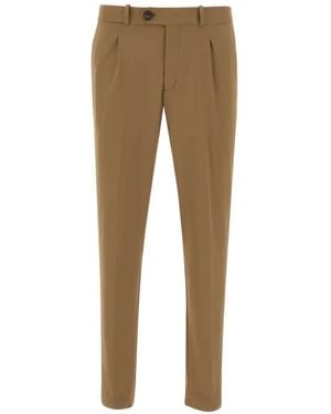 Rrd Surflex Pence Pleated Trousers - Natural