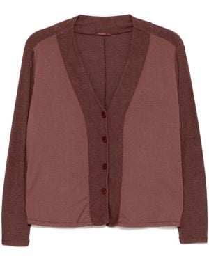 Transit Panelled Cardigan - Brown