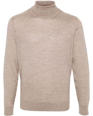 Canali Fine-Knit Jumper - Brown