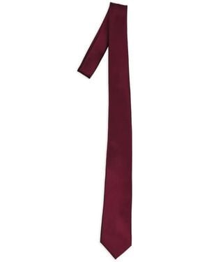 Saint Laurent Satin Tie - Red