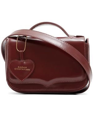 Sarah Chofakian Bandolera Seoul con motivo de corazón - Rojo