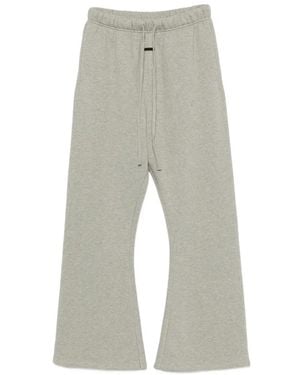 Fear Of God Essentials Drawstring-Waist Flared Cotton Track Trousers - Grey