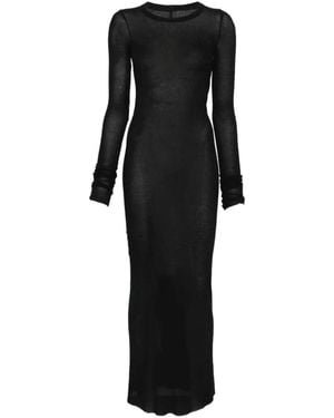 Rick Owens Geripptes Kleid - Schwarz