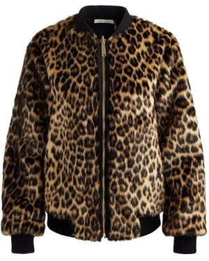 Alice + Olivia Veste Bomber À Imprimé Léopard - Noir