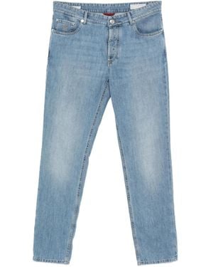 Brunello Cucinelli Logo-Patch Jeans - Blue