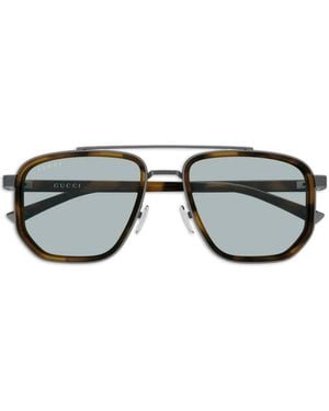 Gucci Gafas De Sol Con Efecto De Carey - Negro