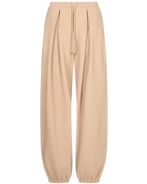 Sportmax Pleated Drawstring Track Pants - White