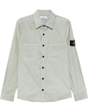 Stone Island Button Patch Shirt - Grey