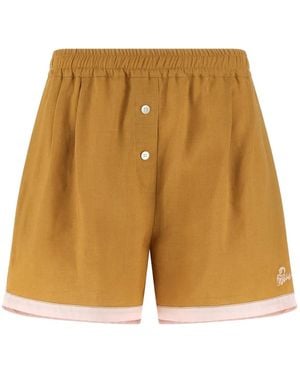 Marni Linen Shorts - Yellow