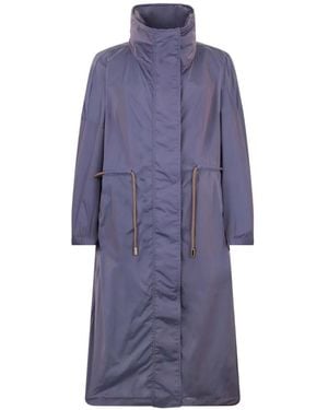 Moorer Abrigo Con Cordones - Morado