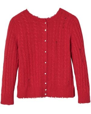 Marc Jacobs Shrunken Cashmere-Blend Cardigan - Red