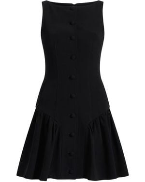 Cinq À Sept Royce Button-Front Ruffled Dress - Black