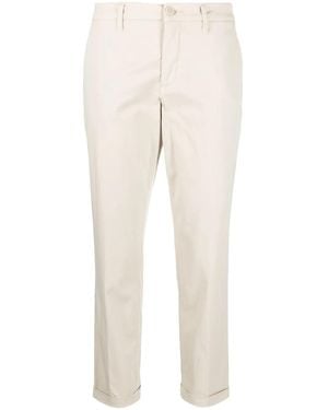 Fay Low-Rise Straight-Leg Chinos - Natural