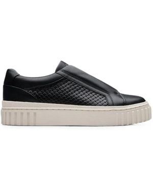 Clarks Mayhill Bay Woven Leather Sneakers - Black