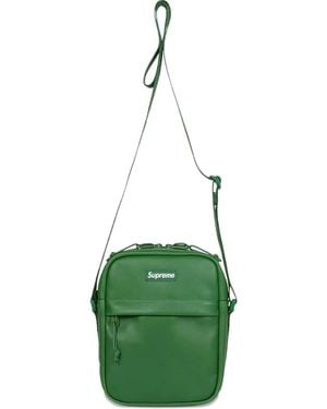 Supreme Leather Messenger Bag - Green