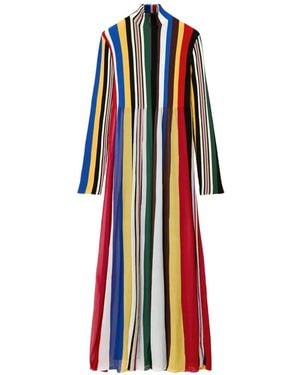 Loewe Gestreepte Maxi-Jurk - Wit