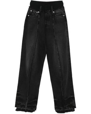 ALAINPAUL Elasticated-Waist Jeans - Black