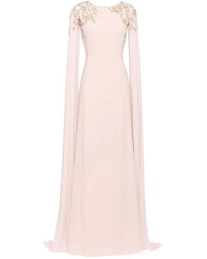 Saiid Kobeisy Embellished Crepe Dress - Pink