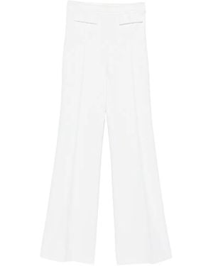 Elisabetta Franchi Essential Wide Leg Trousers - White