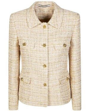 Tagliatore India Collared Tweed Jacket - Natural