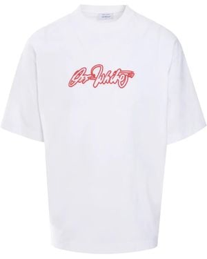 Off-White c/o Virgil Abloh Script Outline Tシャツ - ホワイト
