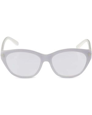 Tom Ford Bril Met Cat-Eye Montuur - Wit