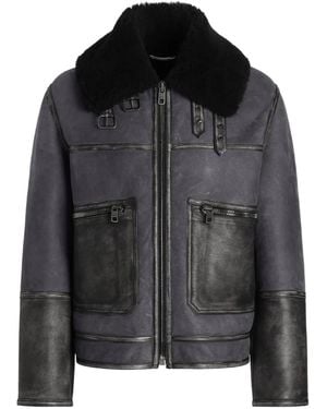 Dolce & Gabbana Chaqueta de piel - Negro