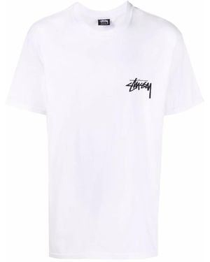 Stussy Dice Logo-Print T-Shirt - White