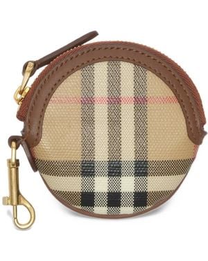 Burberry Check Coin Wallet - Natural