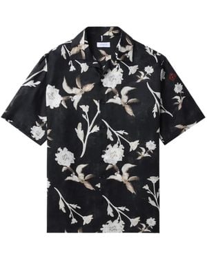 Off-White c/o Virgil Abloh Floral-Print Shirt - Black