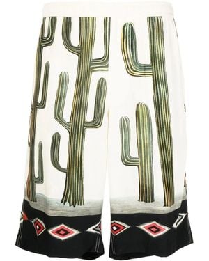 Endless Joy Bermudas con estampado gráfico - Verde