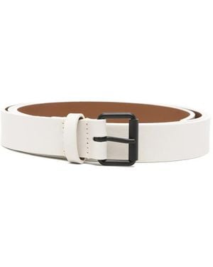 Sofie D'Hoore Leather Buckle Belt - White